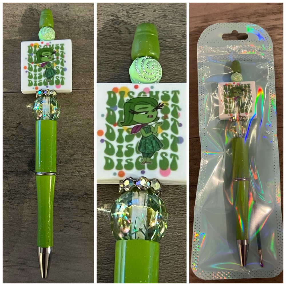 Inside Out Disgust beaded focal pen